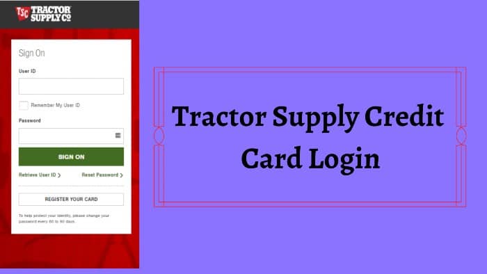 Official Login Tractor Supply Credit Card